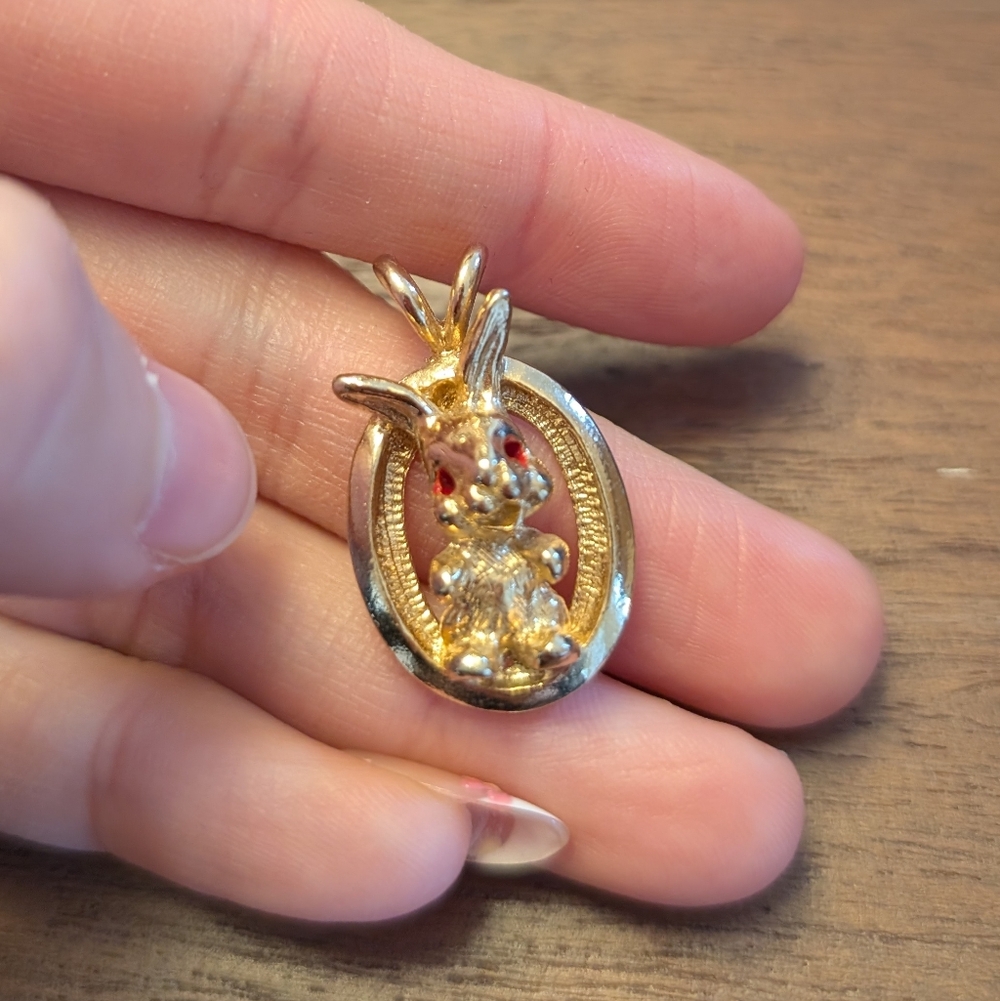 Vintage Rabbit Necklace Pendant